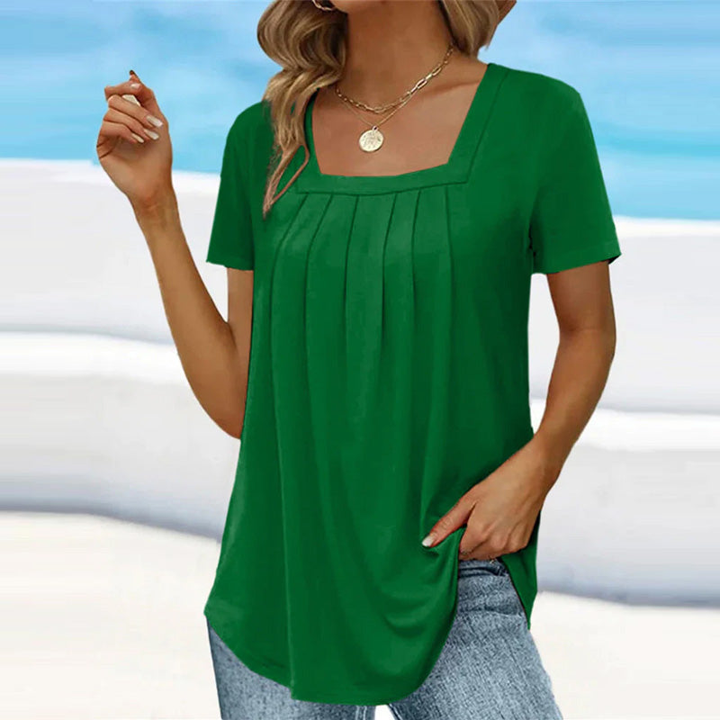 Elegant Women's Pleated Blouse