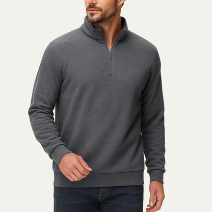 Men's Fleece Half Zip Turtleneck Sweater