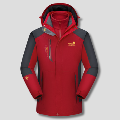 3-In-1 Waterproof Ski Jacket Insulated Winter Coat
