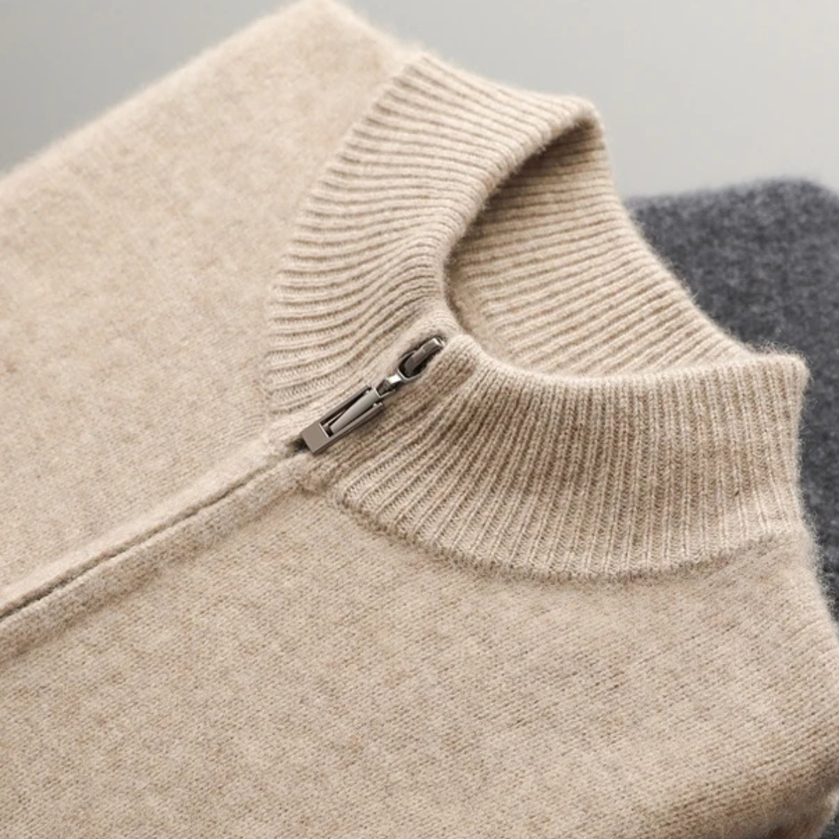 Men's Merino Mock Neck Zip Up Cardigan