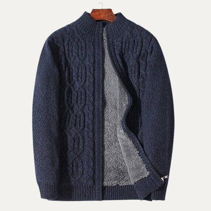 Men's Wool Fleece Zip Cardigan