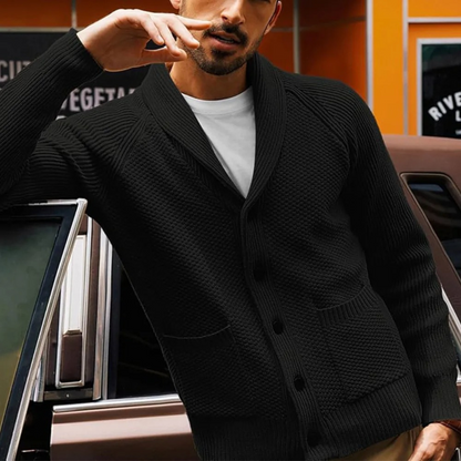 Men's Shawl Collar Cardigan Button Up
