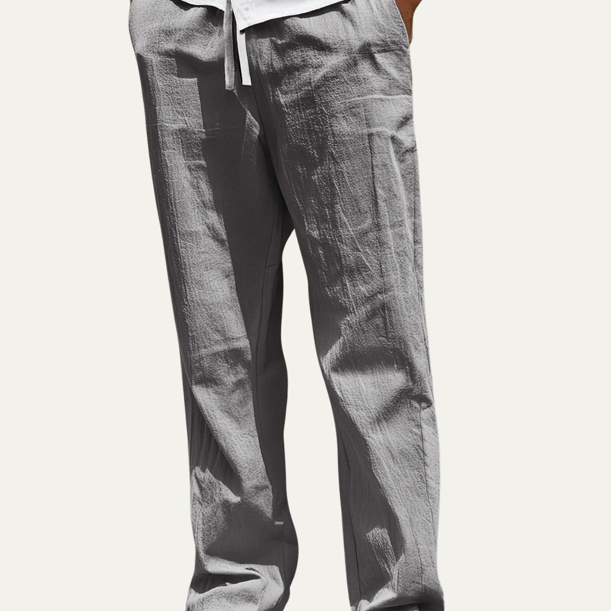 Men's Linen Tapered Pants Breathable