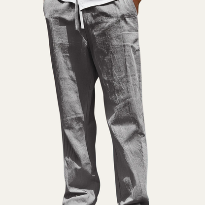 Men's Linen Tapered Pants Breathable