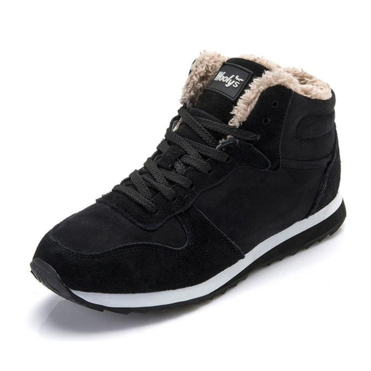 Men's Fleece Lined Ankle Boots Warm Winter Black