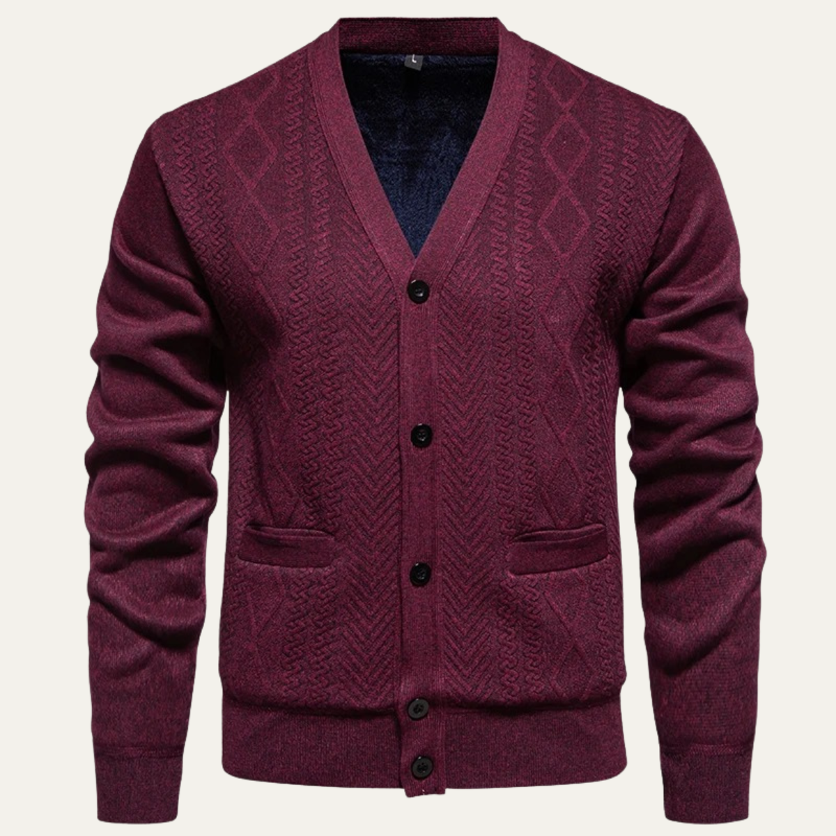 Men's Soft Knit V Neck Cardigan