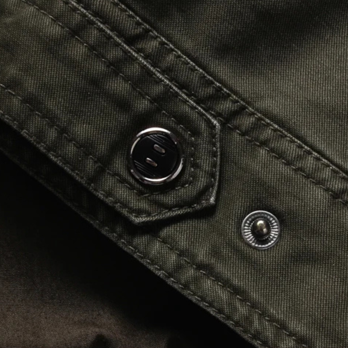 Men's Military Cargo Jacket Stand Collar Olive