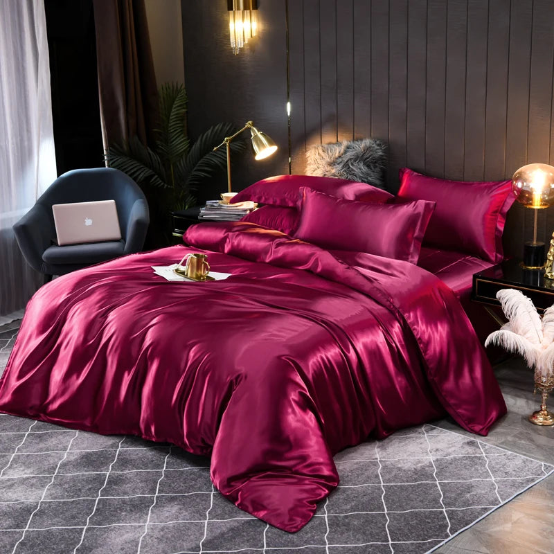 Satin Bedding Set Soft Elegant Design