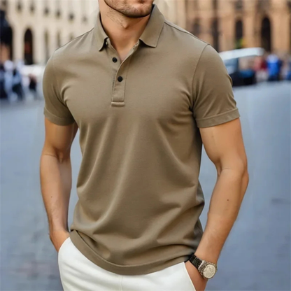 Men's Classic Short Sleeve Polo Shirt Cotton