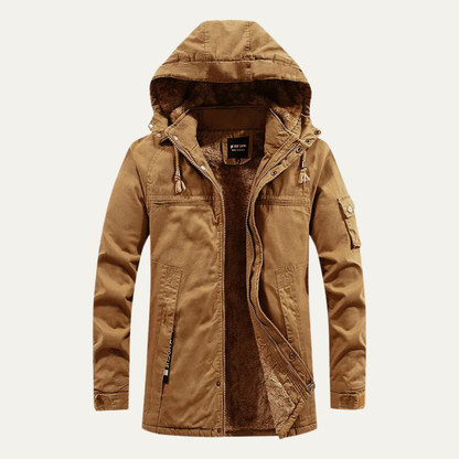 Men's Cotton Hooded Jacket Warm Lining