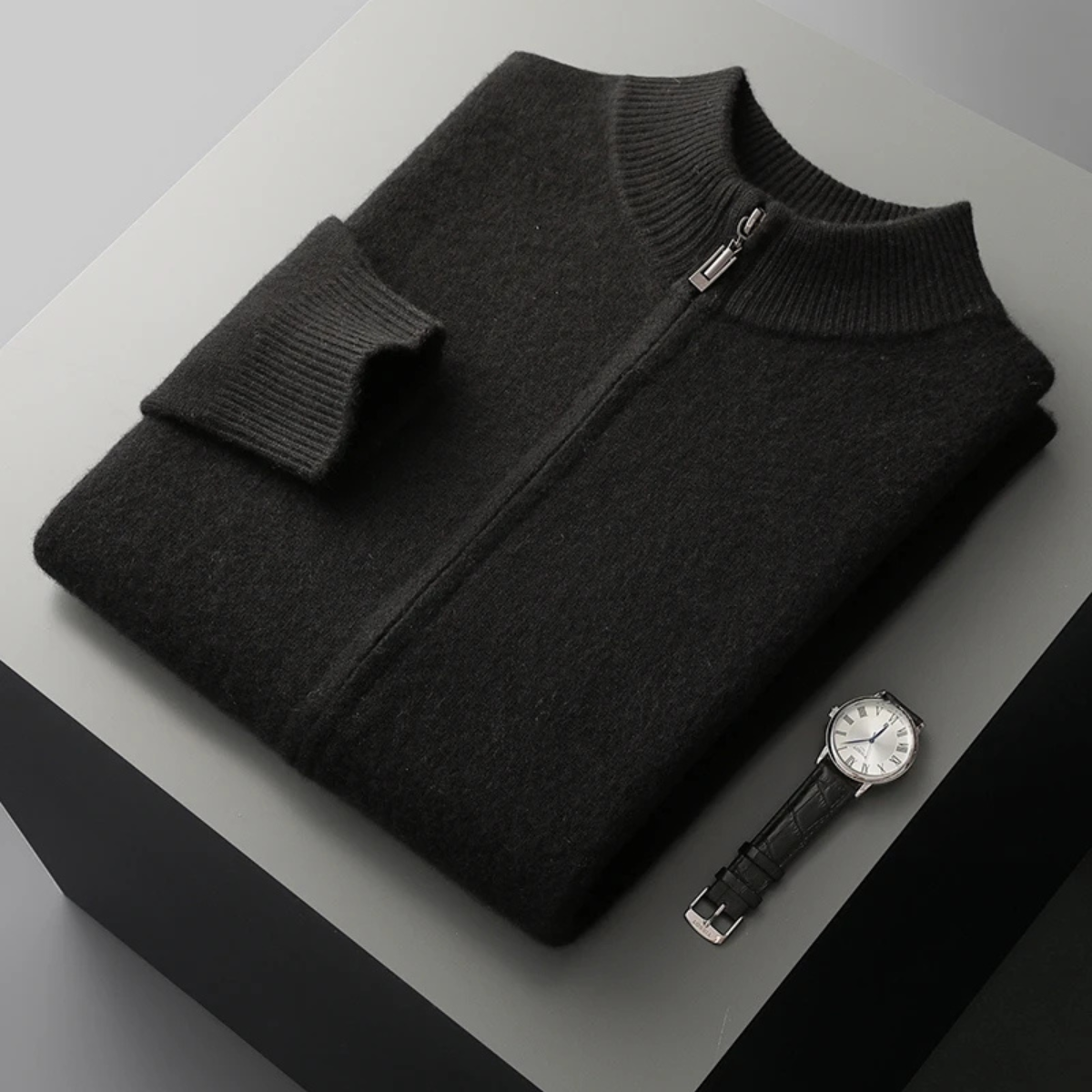 Men's Soft Wool Zip Cardigan