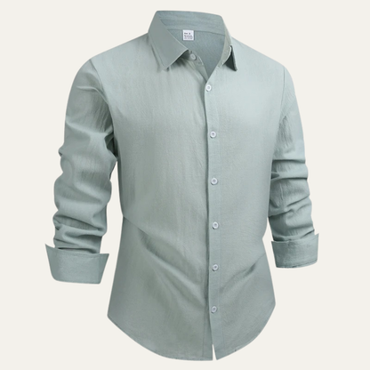 Men's Linen Cotton Button Down Shirt