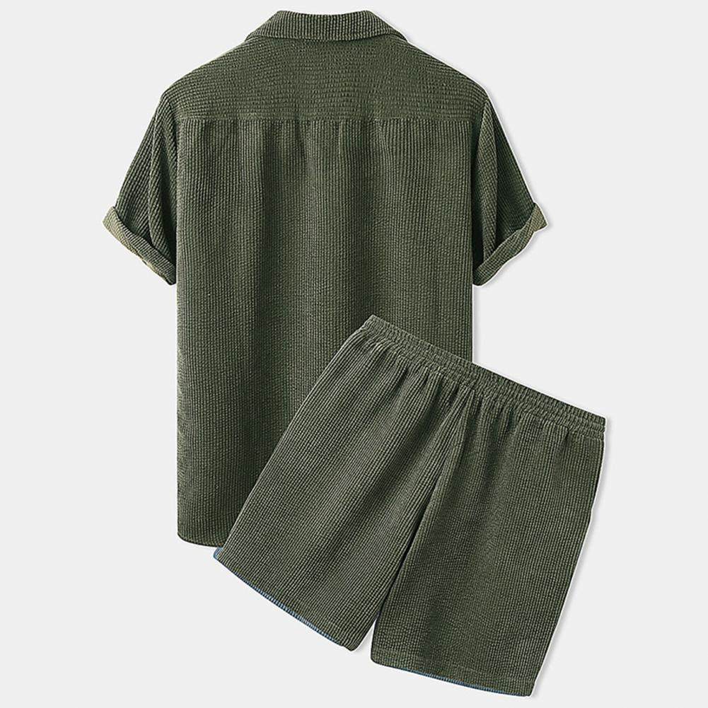 Men's Corduroy Shorts Set - VibreMode