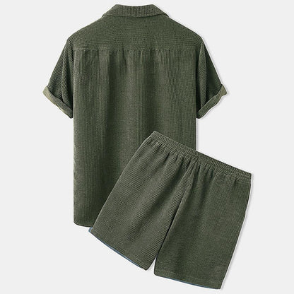 Men's Corduroy Shorts Set - VibreMode