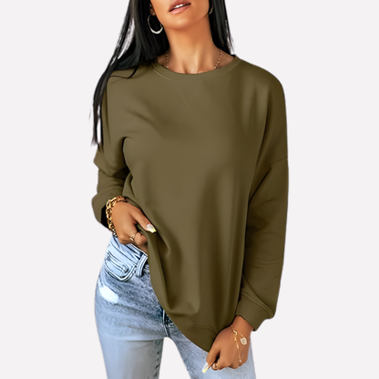 Women's Crew Neck Sweatshirt Cotton