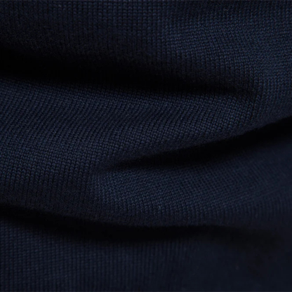 Men's Patchwork Zip Mock Neck Sweater