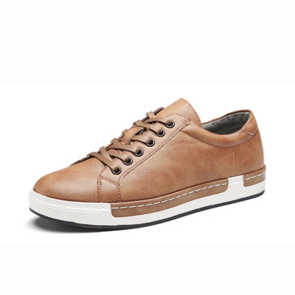 Men's Classic Lace Up Shoes Leather Brown