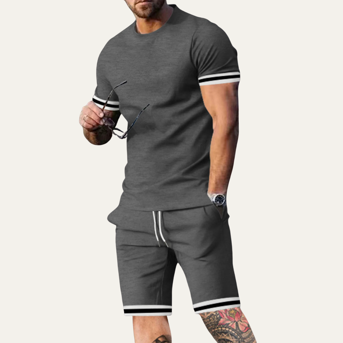 Men's Summer T Shirt And Shorts Set
