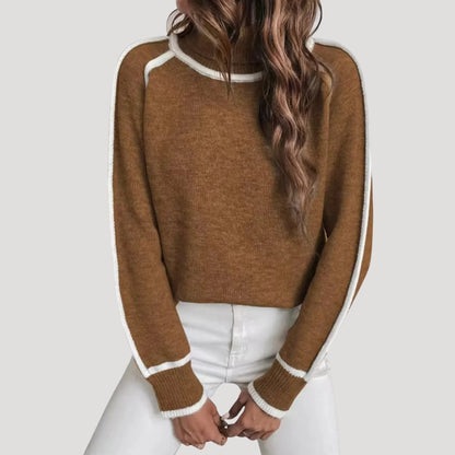 Fashionable Ladies Colorblock Spring Sweater