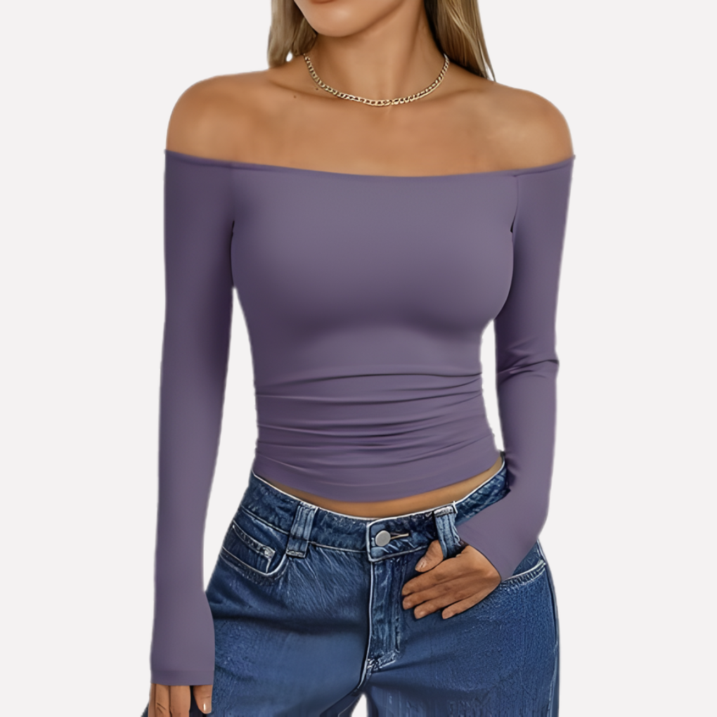 Women's Off The Shoulder Long Sleeve Blouse