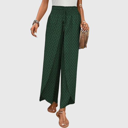 Comfortable Elastic Waist Wide Leg Pants