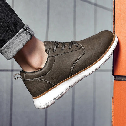Ardley Faux Leather Lace Up Sneakers