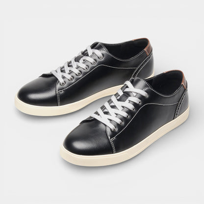 Men's Synthetic Leather Casual Sneakers Low Top Shoes