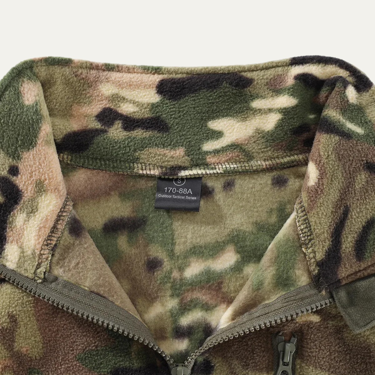Men's Camouflage Fleece Jacket Warm Zip Up