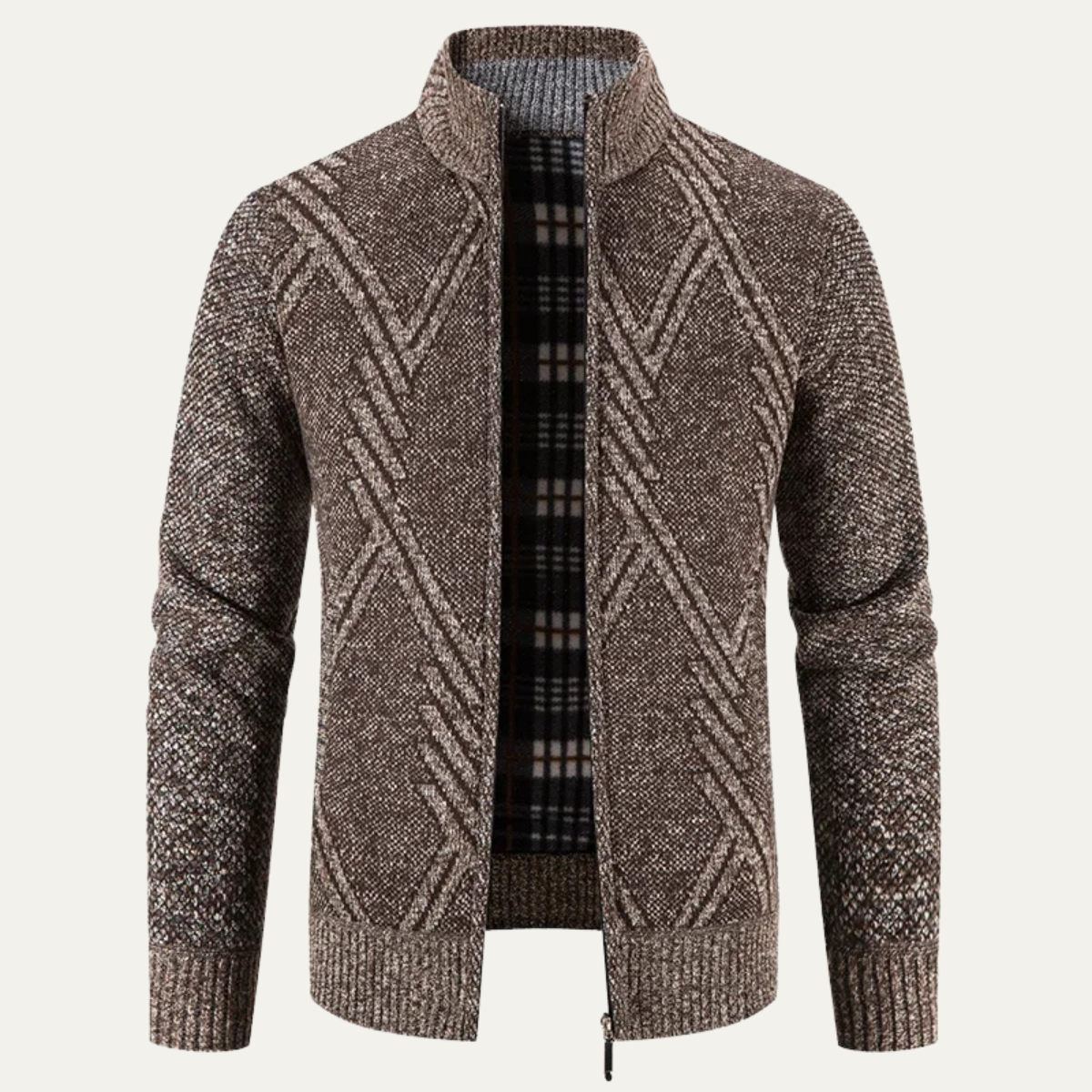 Men's Knitted Zip Cardigan