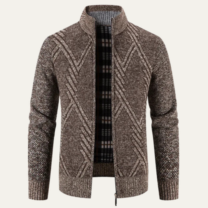 Men's Knitted Zip Cardigan