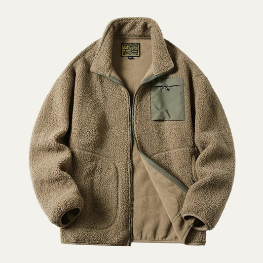 Men's Thick Fleece Zip Up Sweater - VibreMode