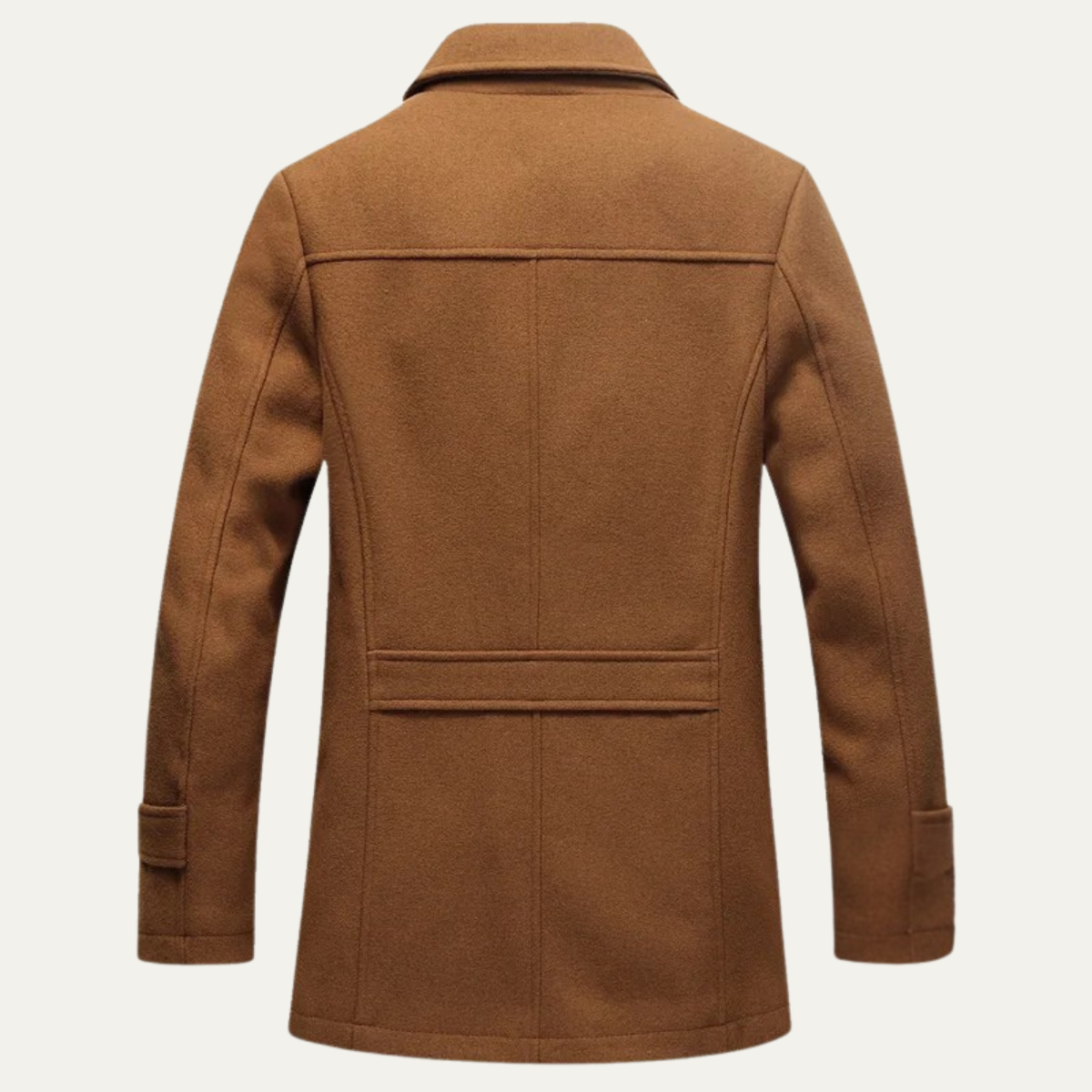 Men's Wool Blend Trench Coat Quilted Lining