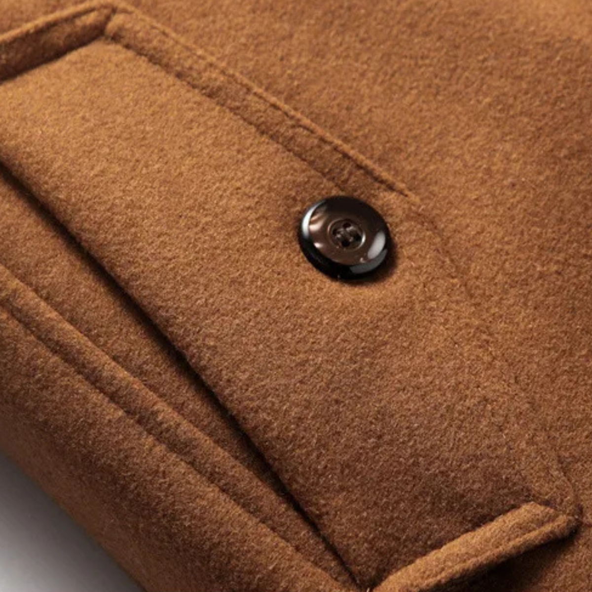 Men's Wool Blend Trench Coat Quilted Lining