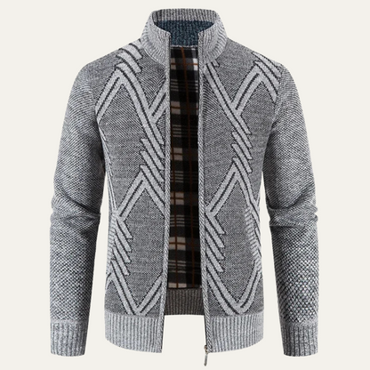 Men's Knitted Zip Cardigan
