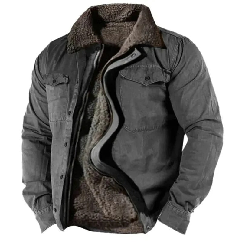 Men's Sherpa Lined Jacket Warm Interior