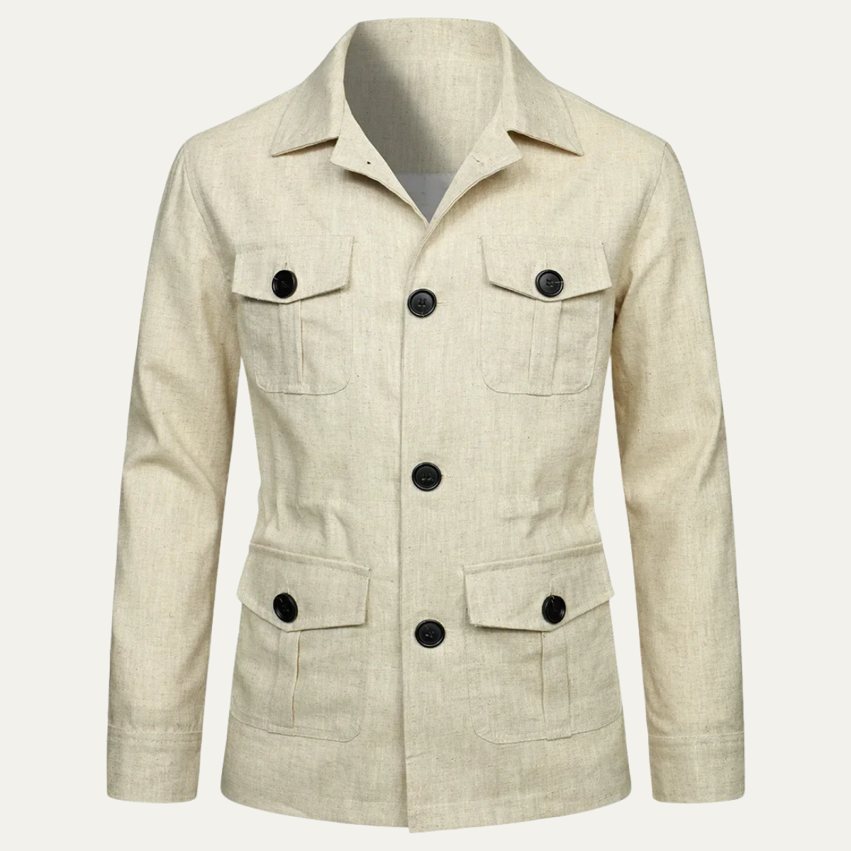 Men's Double Breasted Cotton Jacket Lightweight