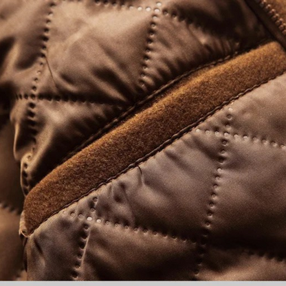 Men's Wool Blend Trench Coat Quilted Lining