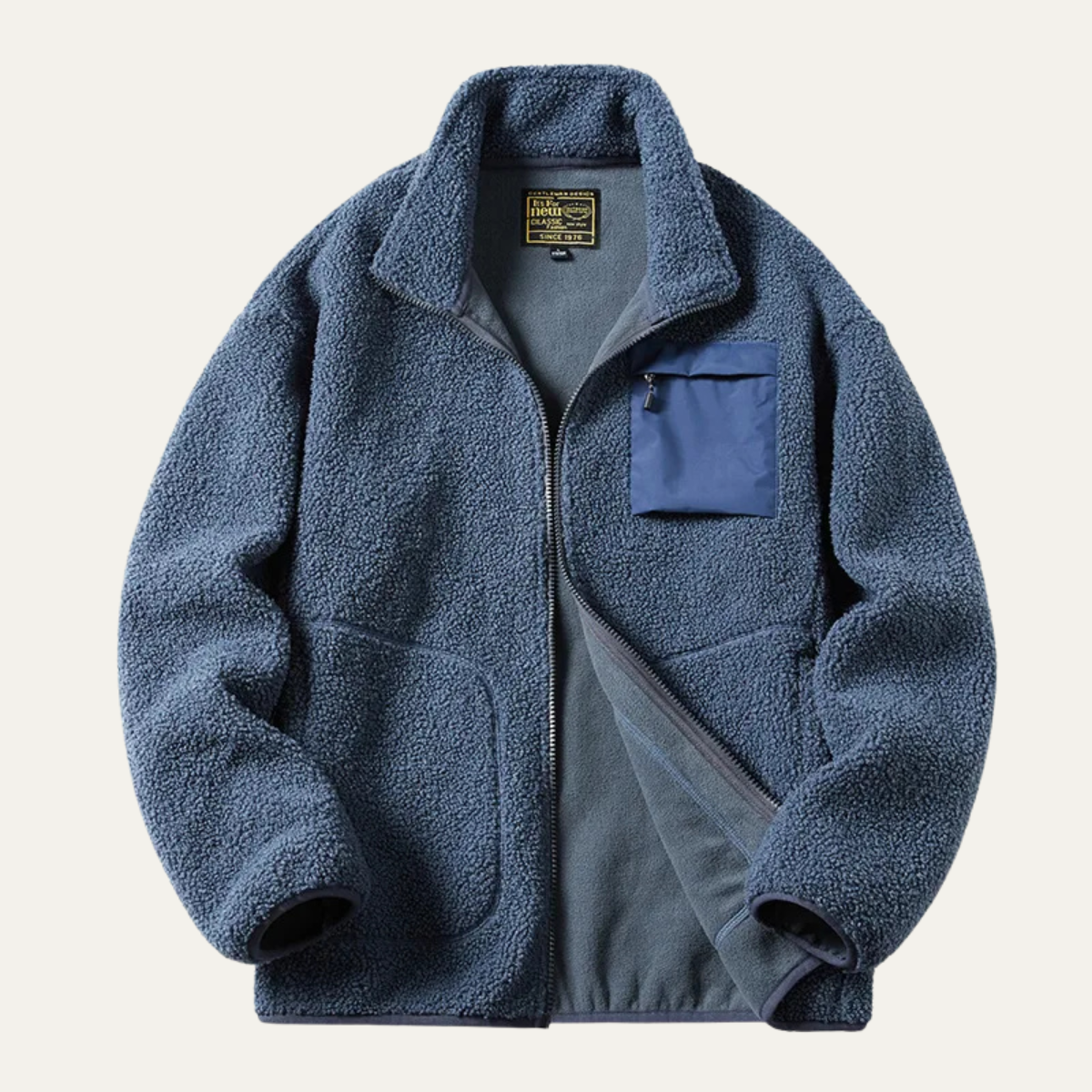 Men's Thick Fleece Zip Up Sweater
