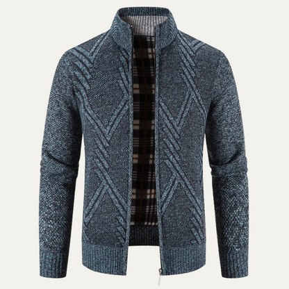 Men's Knitted Zip Cardigan - VibreMode