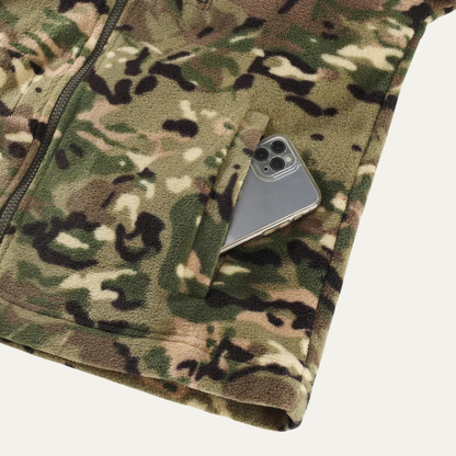 Men's Camouflage Fleece Jacket Warm Zip Up