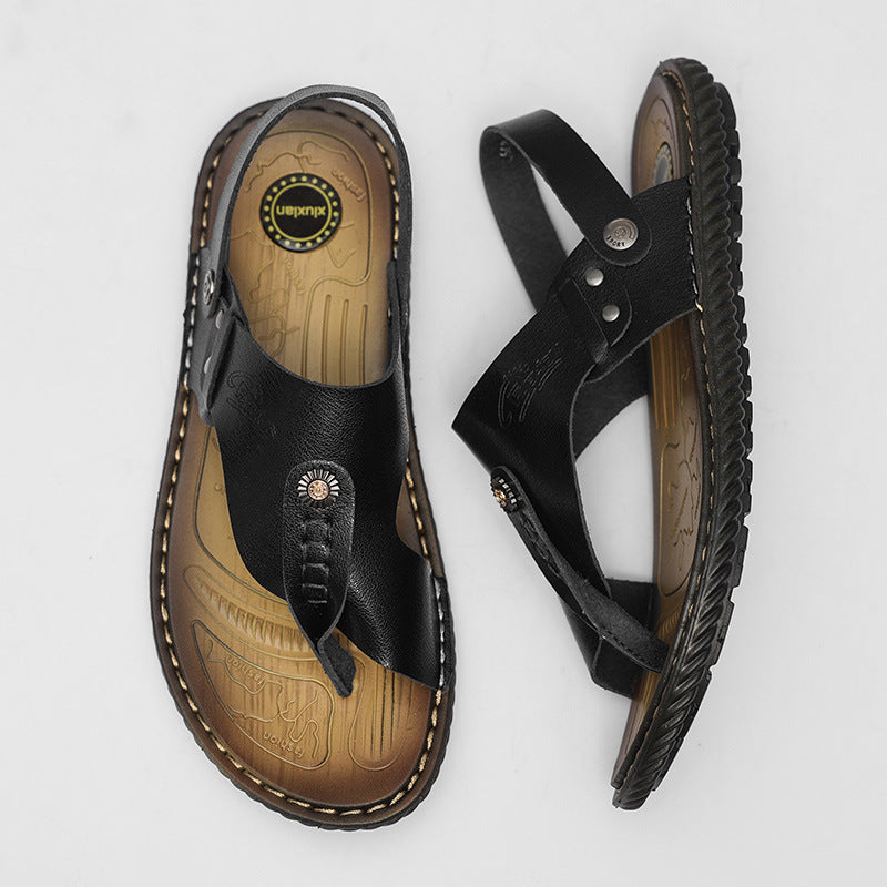 Men's Leather Flip Flops
