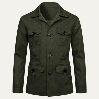 Men's Double Breasted Cotton Jacket Lightweight