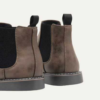 Men's Chelsea Boots Leather Slip-On Brown