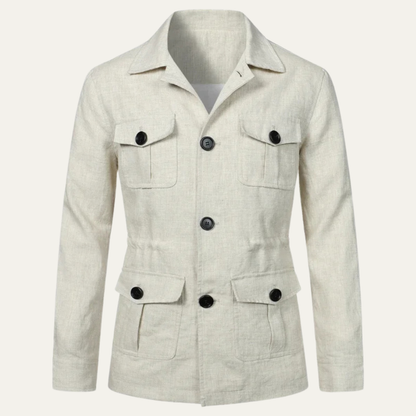 Men's Double Breasted Cotton Jacket Lightweight - VibreMode