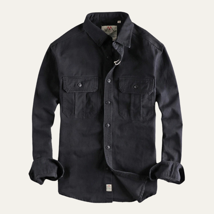 Men's Utility Shirt Jacket Vintage Washed Casual