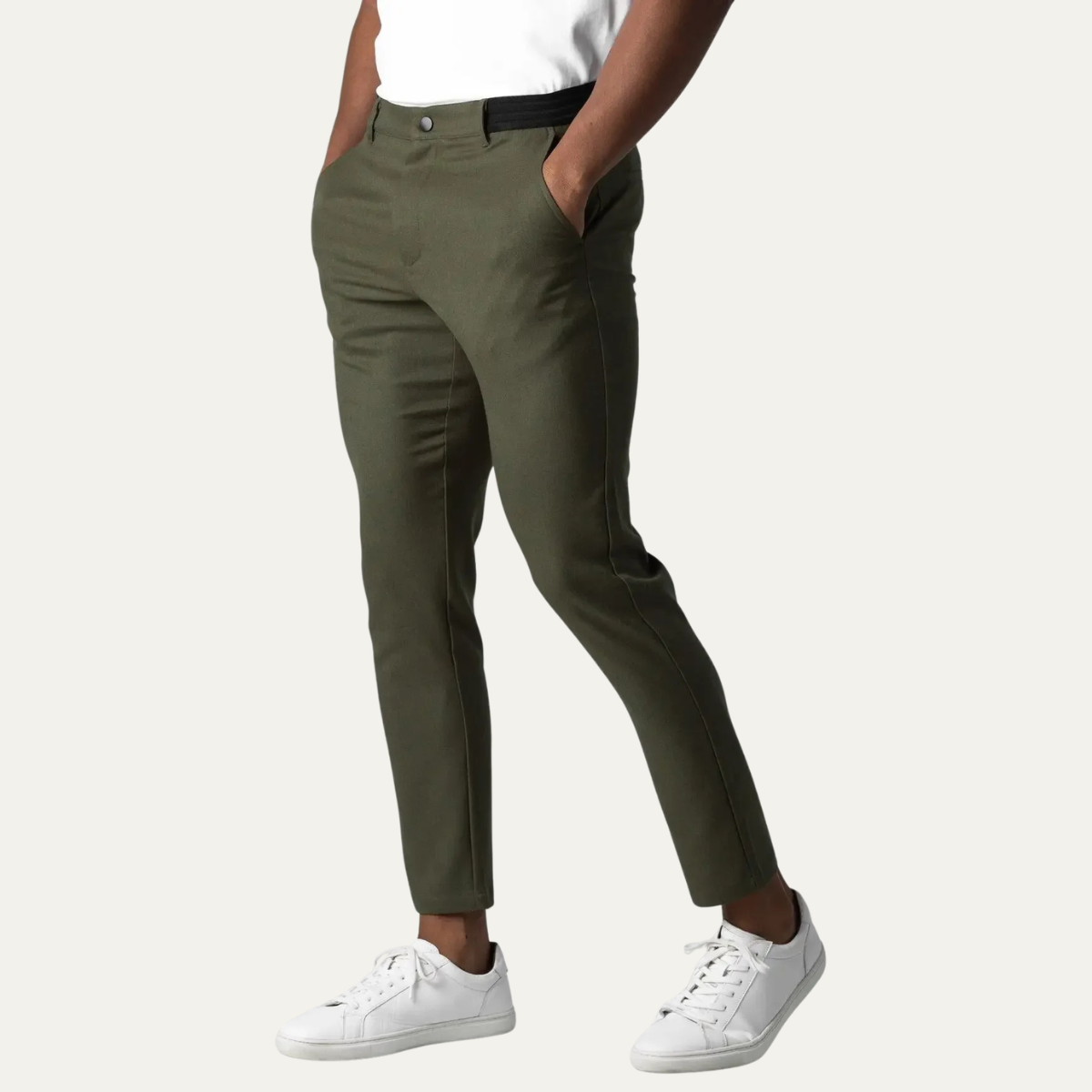Men's Slim Fit Chino Pants Stretch Cotton