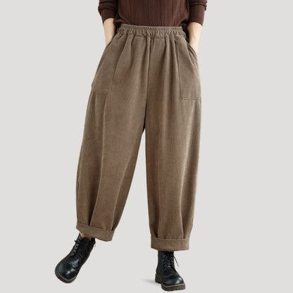 Comfortable Corduroy Flare Leg Pants for Women