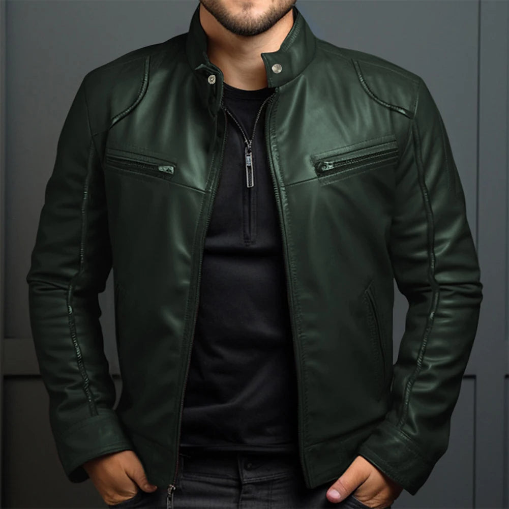 Men's Retro Motorcycle Jacket Vintage Style Everyday Comfort