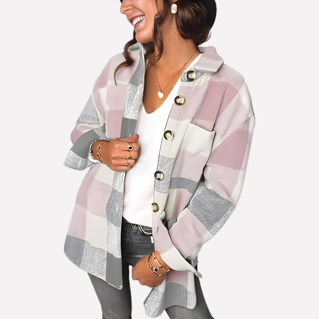 Women's Plaid Flannel Shirt Jacket
