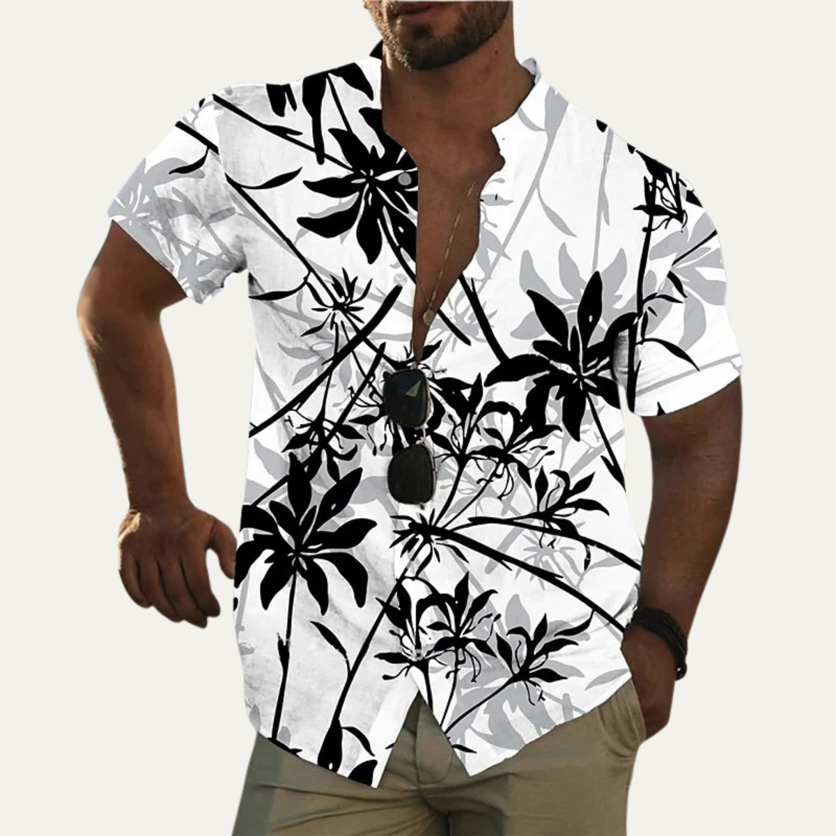 Men's Hawaiian Shirt Tropical Coconut Print